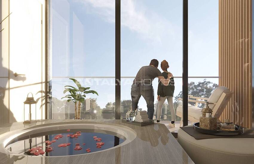 Detached Houses with Sea Views and Pools in Alanya Tepe 17