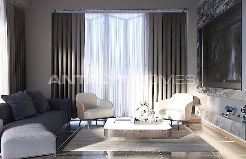 Detached Houses with Sea Views and Pools in Alanya Tepe 21