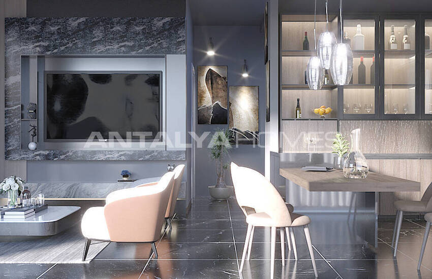 Detached Houses with Sea Views and Pools in Alanya Tepe 22