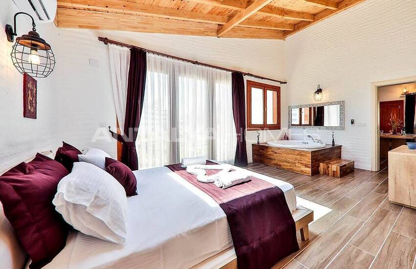 Stylish Villa with Jacuzzi Intertwined with Nature in Kalkan 36