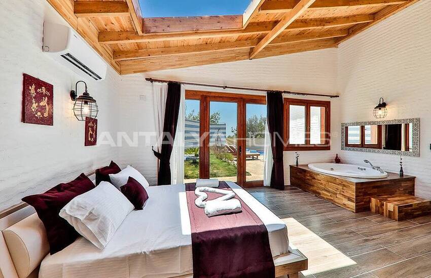 Stylish Villa with Jacuzzi Intertwined with Nature in Kalkan 37