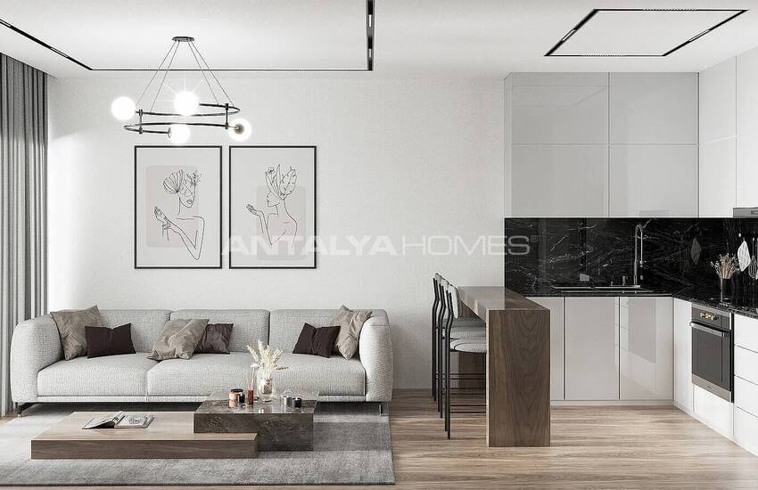 Apartments in Vista Premium Project with Security in Konyaalti 43