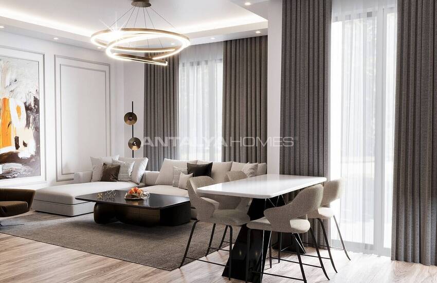 شقق تدفئة أرضية في مجمع مع مسبح في أنطاليا كيبيز 18