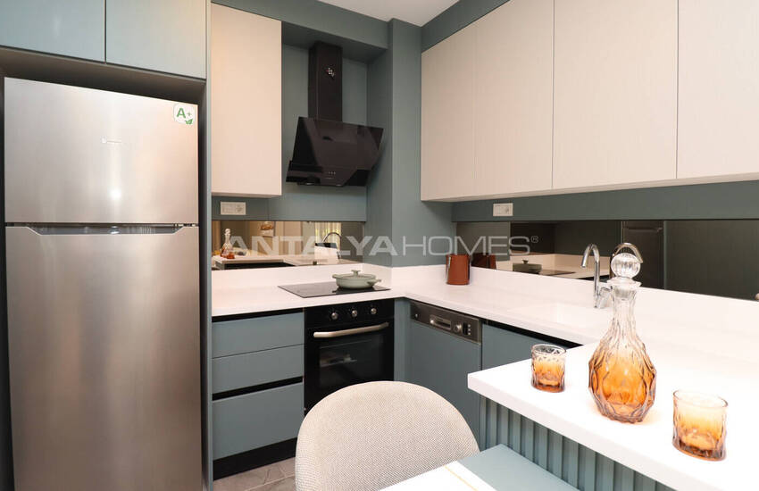 شقق مع تراس مع مجمع سكني آمن في أكسو ألتينطاش 17