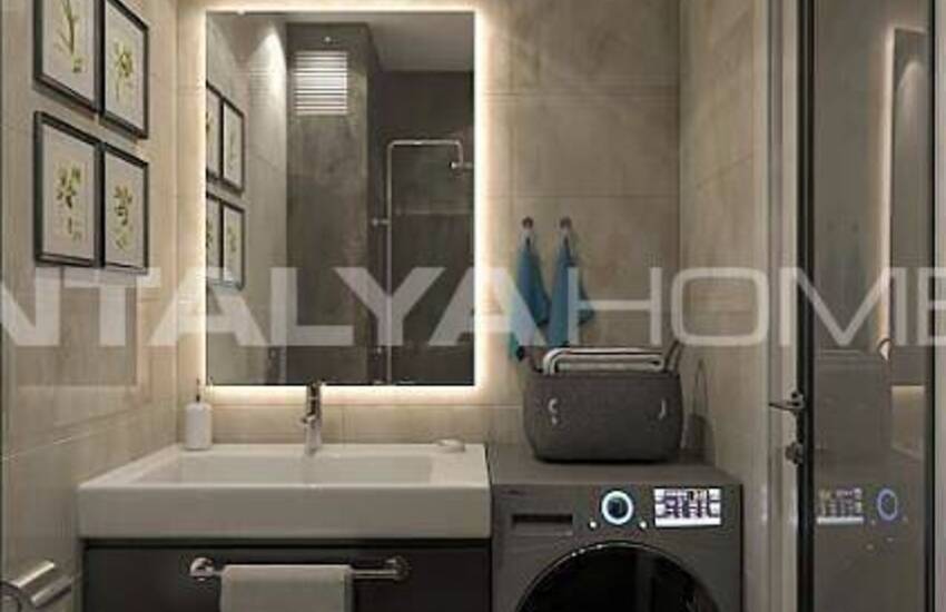 Sea and City View Flats Close to Amenities in Alanya Avsallar 21