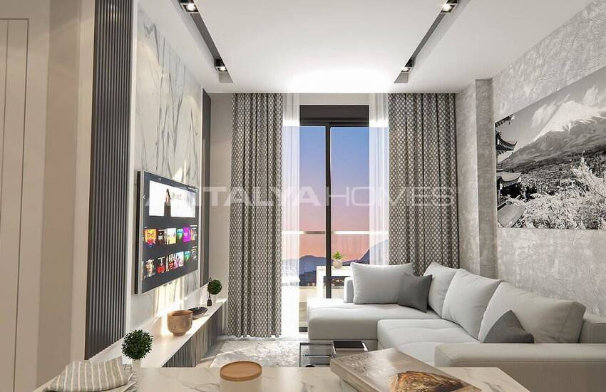 Sea and City View Flats Close to Amenities in Alanya Avsallar 17