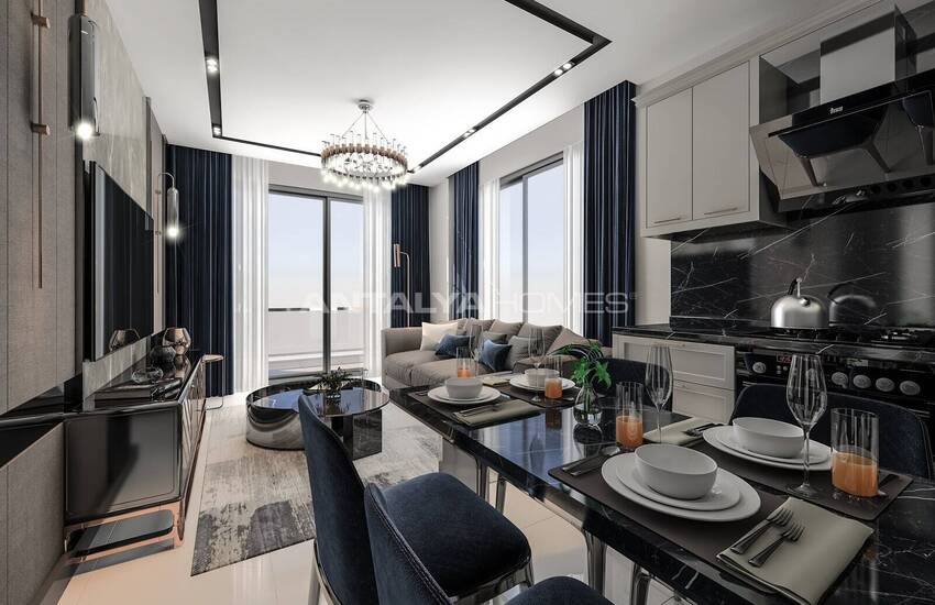 Alanya Payallar'da Site İçinde Deniz ve Şehir Manzaralı Daireler 10