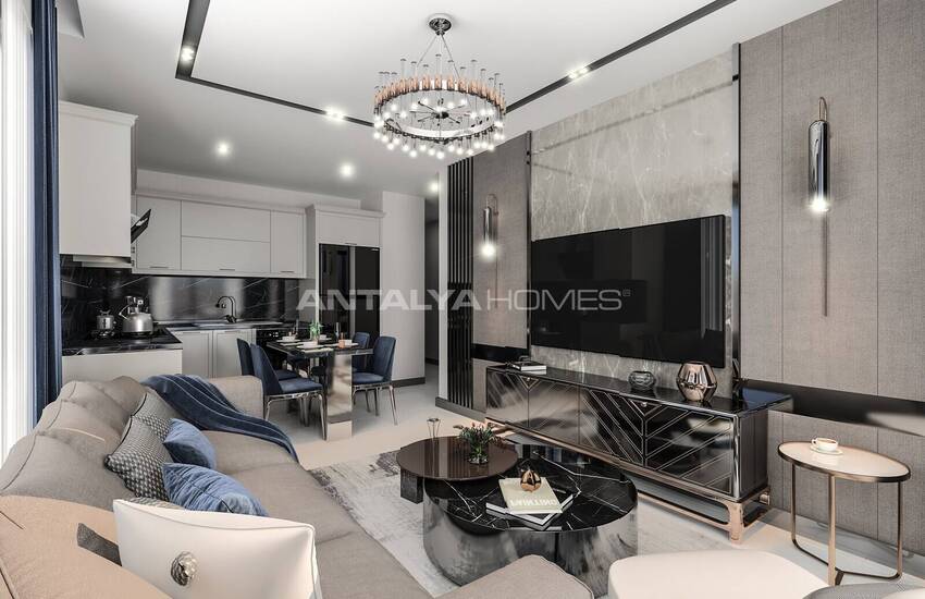 Alanya Payallar'da Site İçinde Deniz ve Şehir Manzaralı Daireler 12