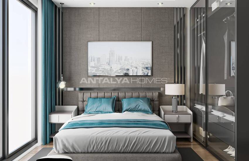 Alanya Payallar'da Site İçinde Deniz ve Şehir Manzaralı Daireler 13