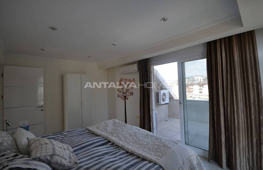 آپارتمان مبله شیک با منظره دریا در آلانیا، آنتالیا 28