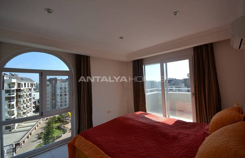 آپارتمان مبله شیک با منظره دریا در آلانیا، آنتالیا 36