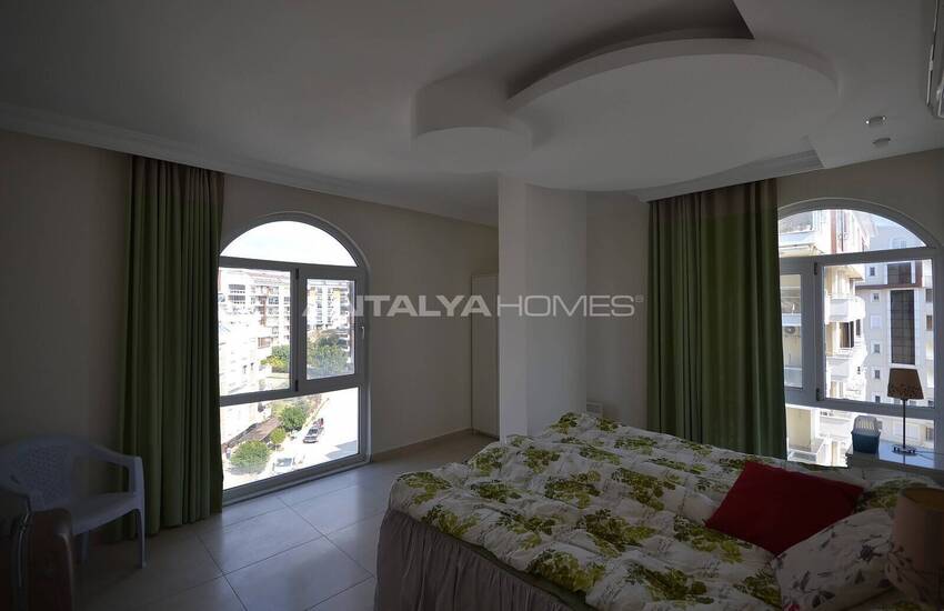 آپارتمان مبله شیک با منظره دریا در آلانیا، آنتالیا 38