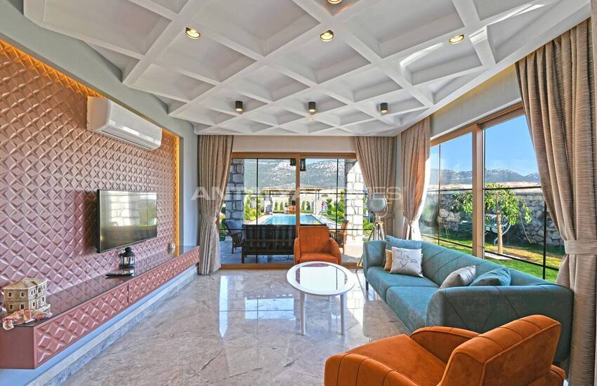 2+1 Isolerad Villa Med Utrustad Inredning På 1876 M² Mark I Kas Kalkan 23