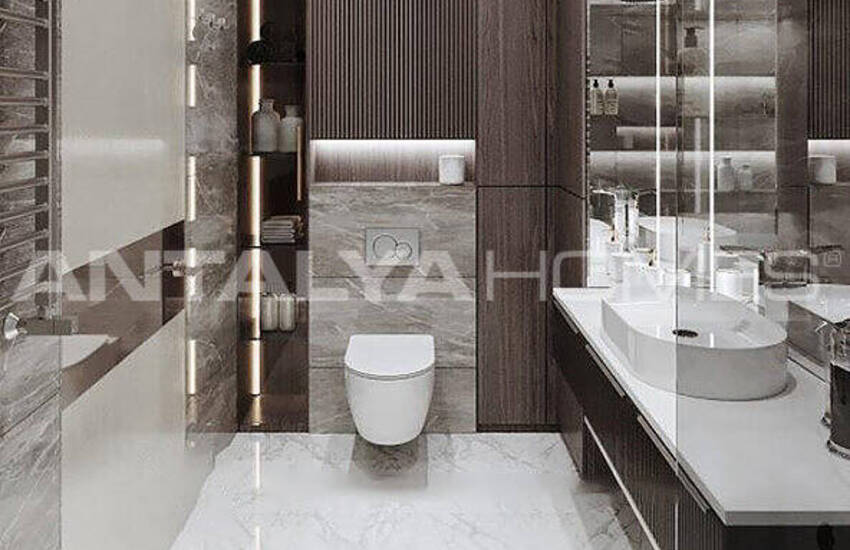 Villen Mit Fußbodenheizung Und Aufzug In Antalya Dosemealti 24