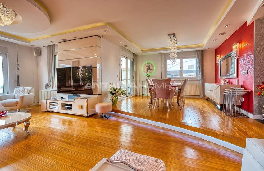 Antalya Lara'da Deniz ve Dağ Manzaralı Eşyalı Lüks Daire 9