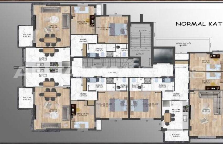 Appartements Dans Un Complexe Avec Piscine À Antalya Kepez 38