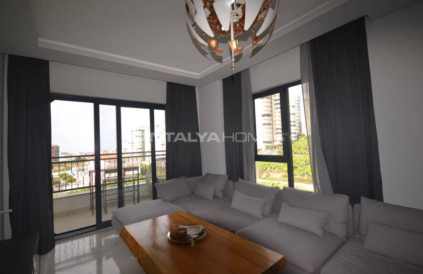Alanya Mahmutlar'da Deniz Manzaralı ve Eşyalı Dubleks Daire 14
