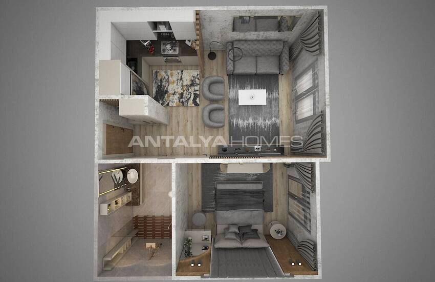 1-bedroom Investment Flats in Antalya Altintas 15