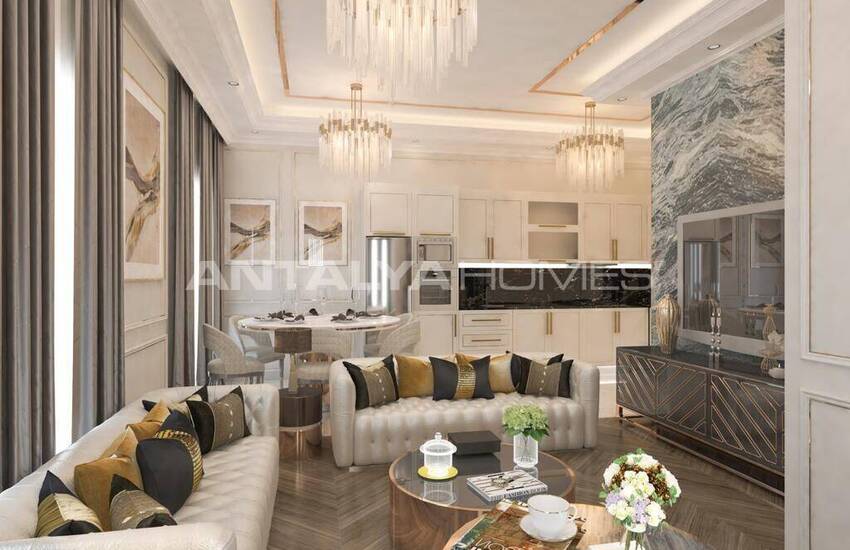 شقق في مجمع مع وسائل الراحة الغنية بالقرب من الشاطئ في مركز ألانيا 18