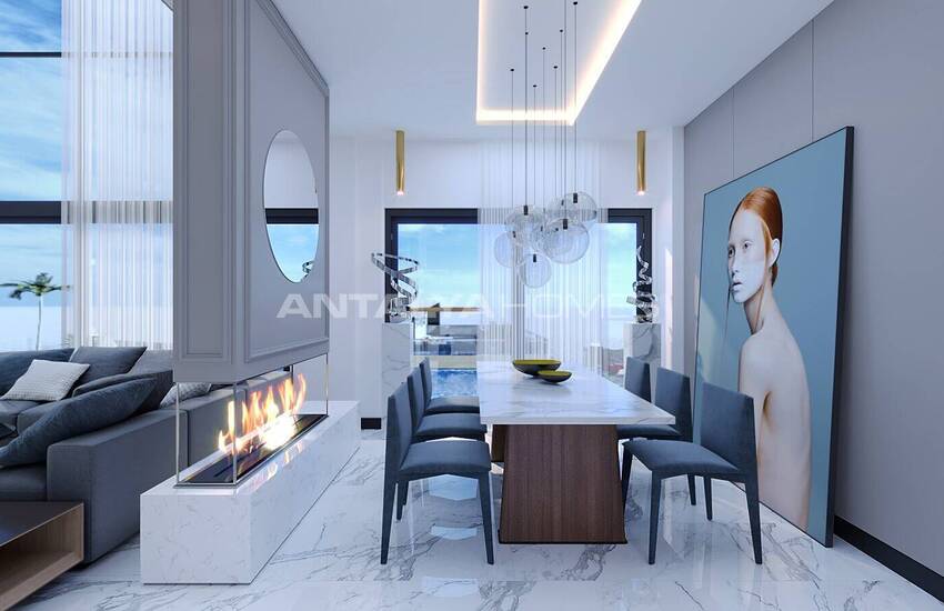 منازل مطلة على البحر مع نظام المنزل الذكي في ألانيا تيبي 25