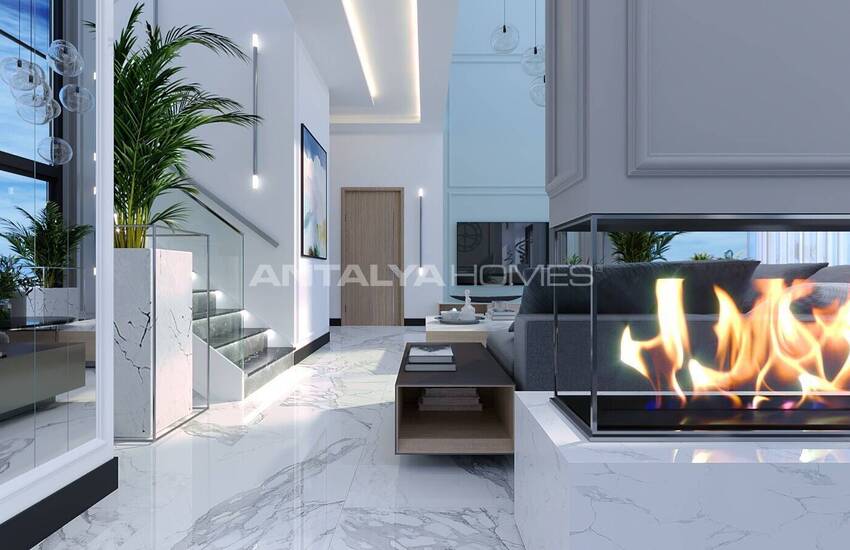 منازل مطلة على البحر مع نظام المنزل الذكي في ألانيا تيبي 21