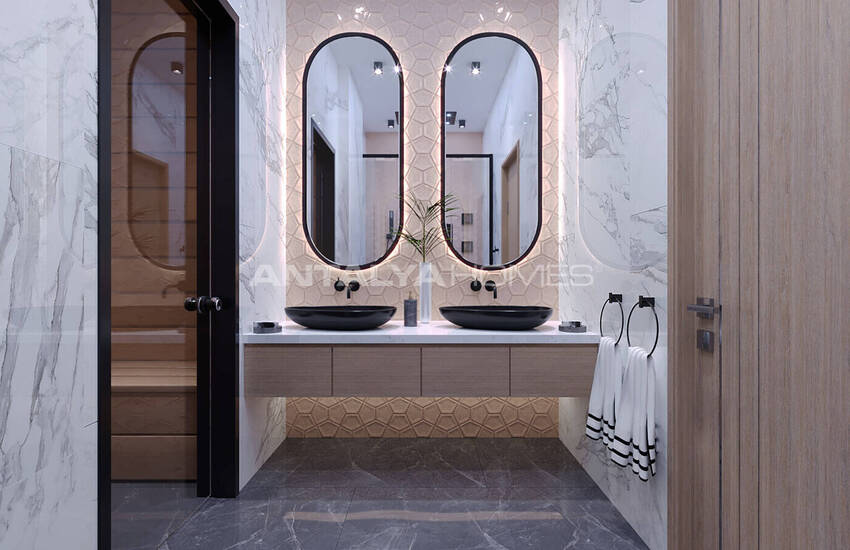 منازل مطلة على البحر مع نظام المنزل الذكي في ألانيا تيبي 35