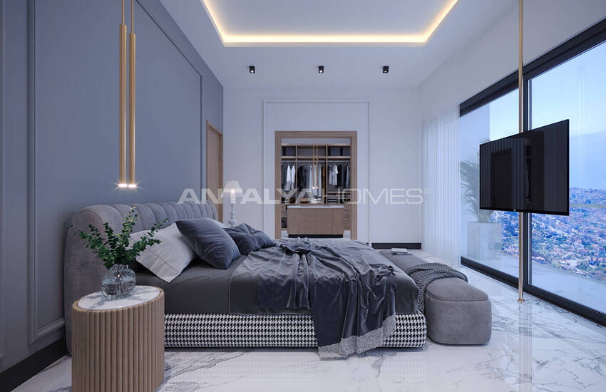 منازل مطلة على البحر مع نظام المنزل الذكي في ألانيا تيبي 32