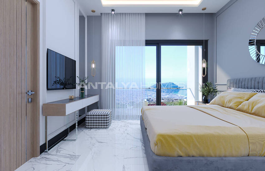 منازل مطلة على البحر مع نظام المنزل الذكي في ألانيا تيبي 30