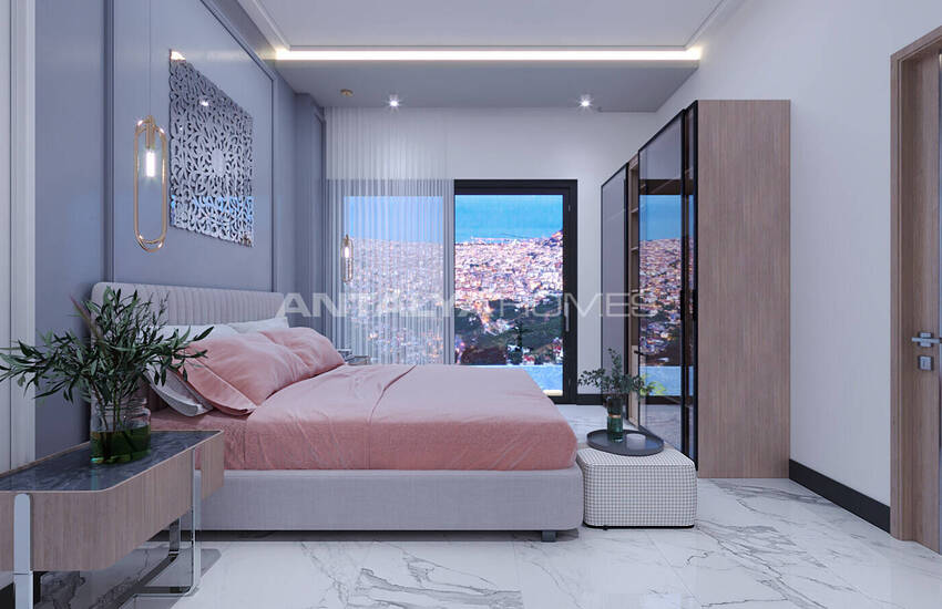 منازل مطلة على البحر مع نظام المنزل الذكي في ألانيا تيبي 28