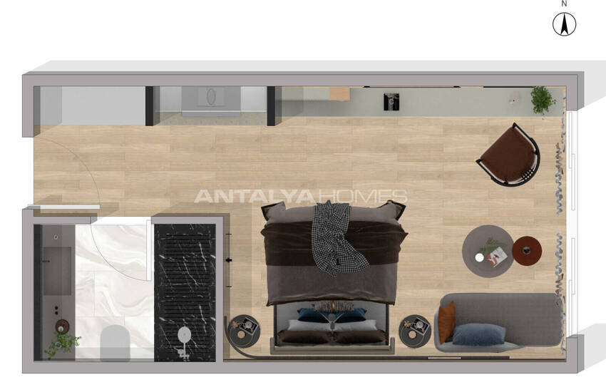 آپارتمان در مجتمع هتل مفهومی در نزدیکی امکانات رفاهی در آلانیا 57