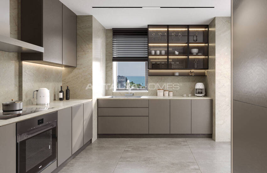 آپارتمان های 3 خوابه با دید دریا در نزدیکی امکانات رفاهی در موراتپاشا آنتالیا 11