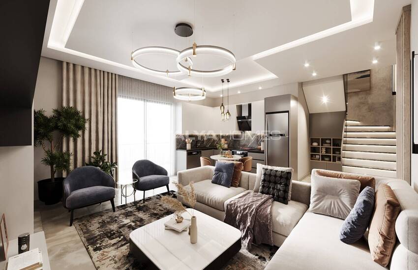 Flats in a Complex with Natural Environment in Alanya Oba 14