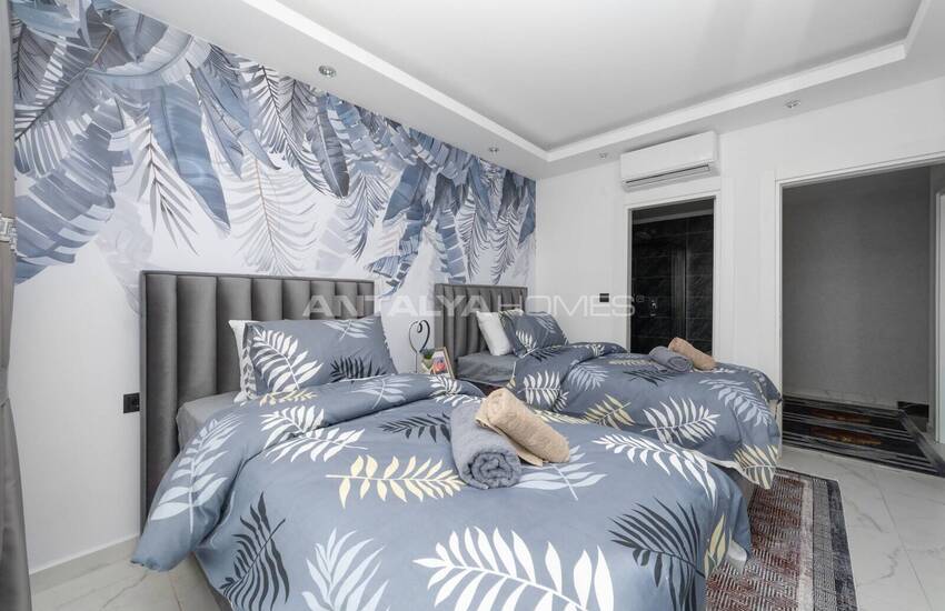 Alanya'da Havuzlu Sitede Eşyalı Deniz Manzaralı Daireler 20