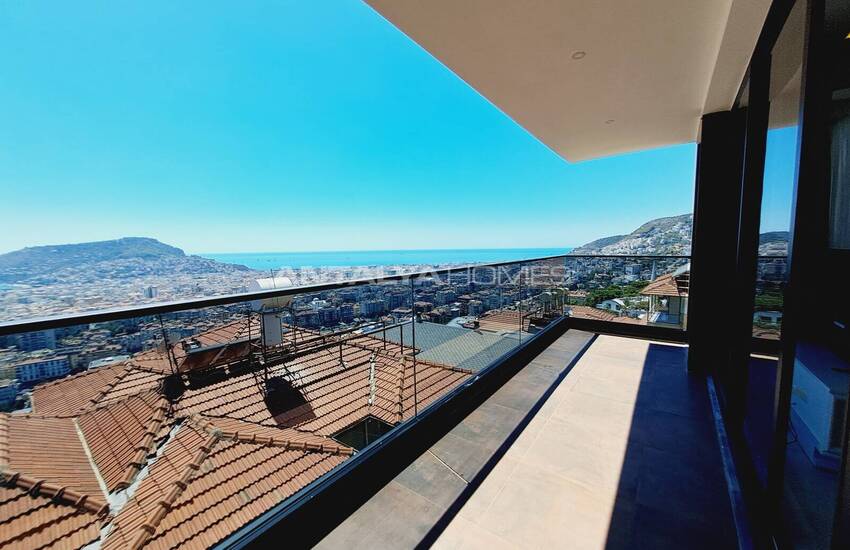 شقق جاهزة بإطلالة على البحر في مجمع بحمام سباحة في ألانيا 33