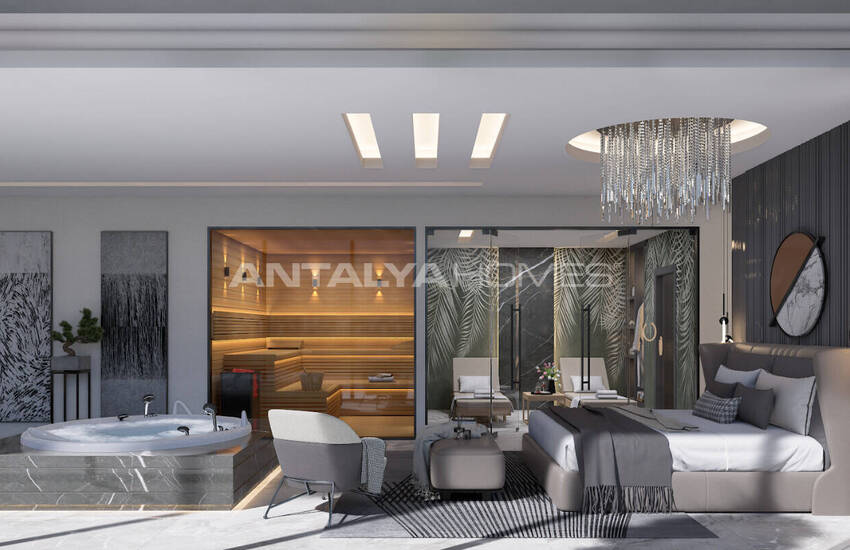 Detached Sea and Castle View House in Alanya Antalya 43
