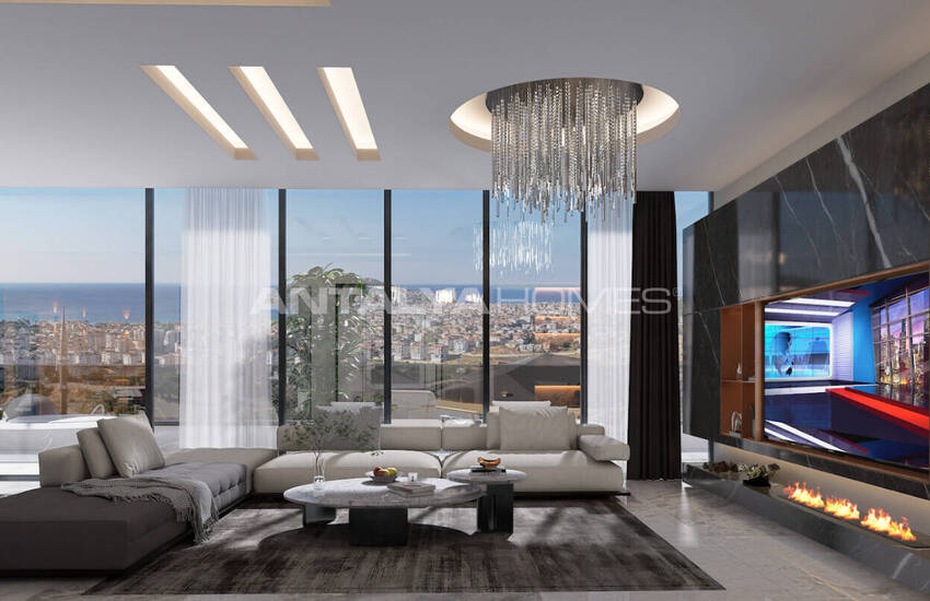 Detached Sea and Castle View House in Alanya Antalya 39