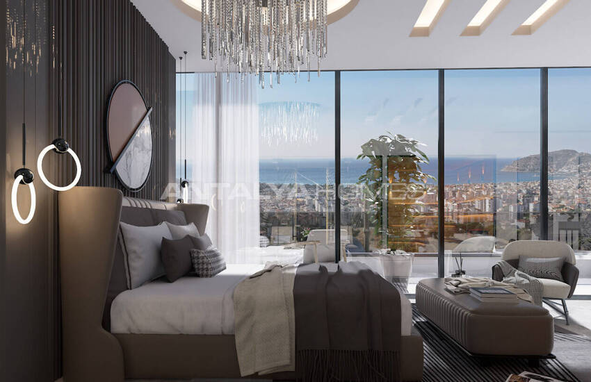 Detached Sea and Castle View House in Alanya Antalya 36