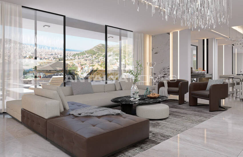 Detached Sea and Castle View House in Alanya Antalya 22