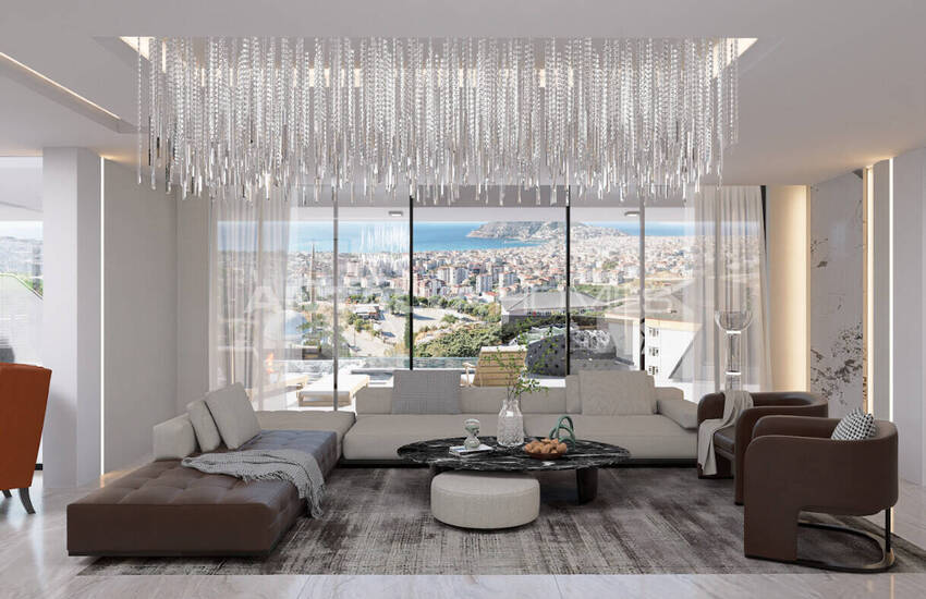 Detached Sea and Castle View House in Alanya Antalya 19