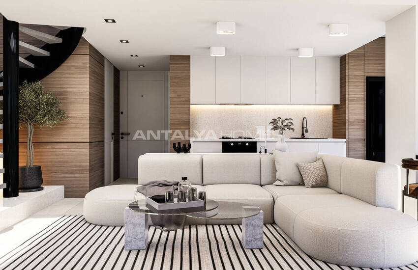 آپارتمان های شیک در یک مجتمع با استخر در نزدیکی دریا در فنر آنتالیا 10
