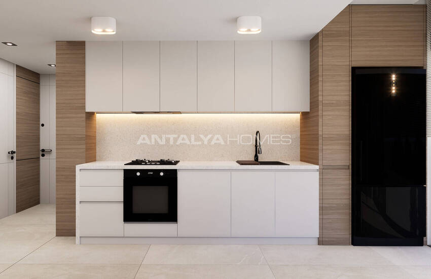آپارتمان های شیک در یک مجتمع با استخر در نزدیکی دریا در فنر آنتالیا 22