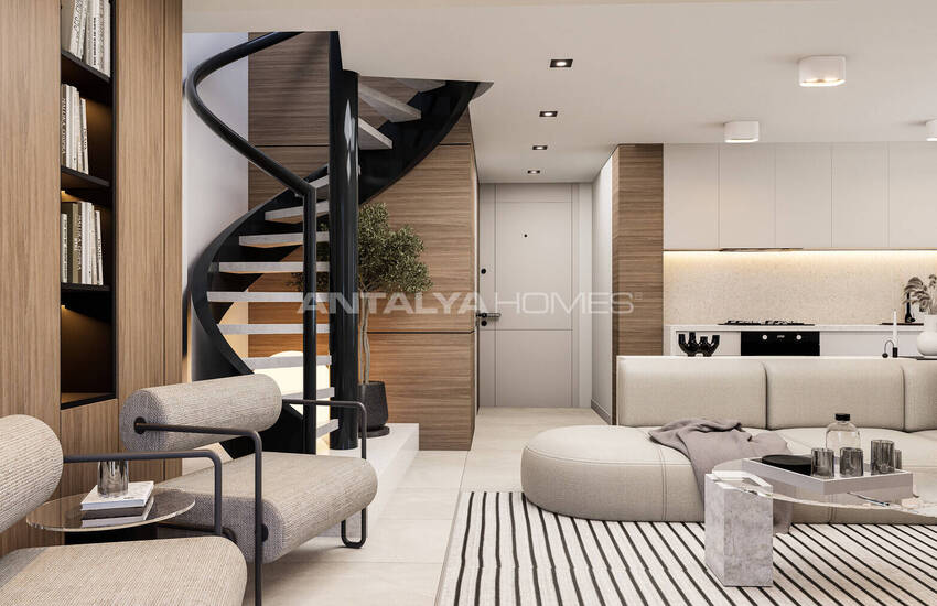 آپارتمان های شیک در یک مجتمع با استخر در نزدیکی دریا در فنر آنتالیا 14