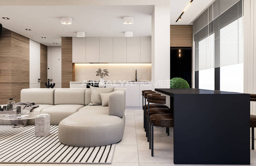 آپارتمان های شیک در یک مجتمع با استخر در نزدیکی دریا در فنر آنتالیا 12