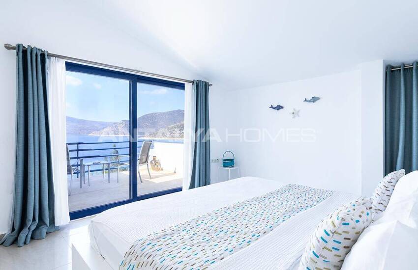 منازل بغرفة نوم واحدة وغرفتي نوم مطلة على البحر في كالكان أنطاليا 17