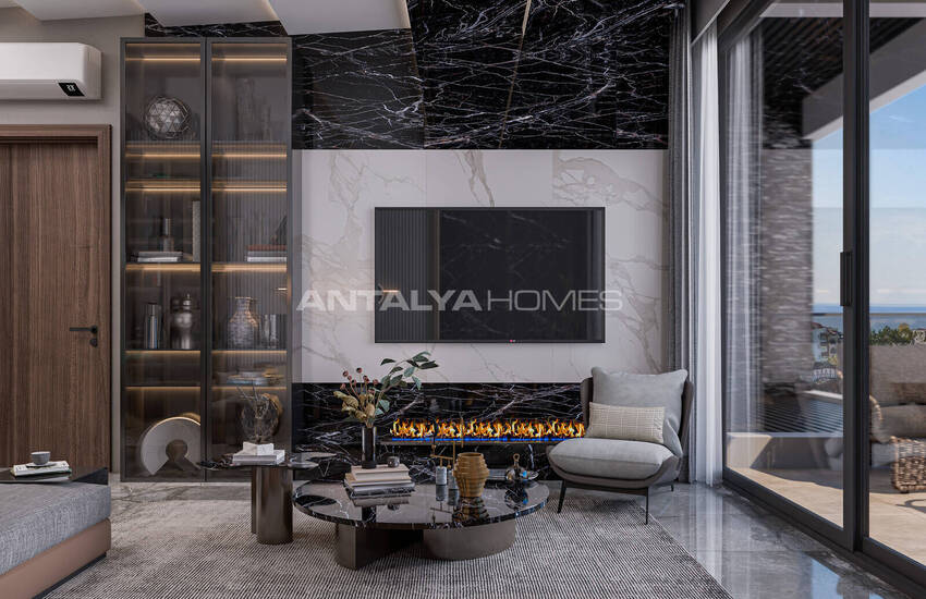 شقق مطلة على البحر والمدينة في مجمع مع مسبح في ألانيا 19