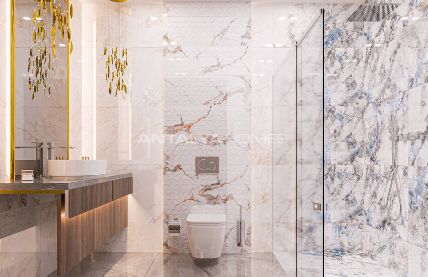 شقق مطلة على البحر والمدينة في مجمع مع مسبح في ألانيا 24