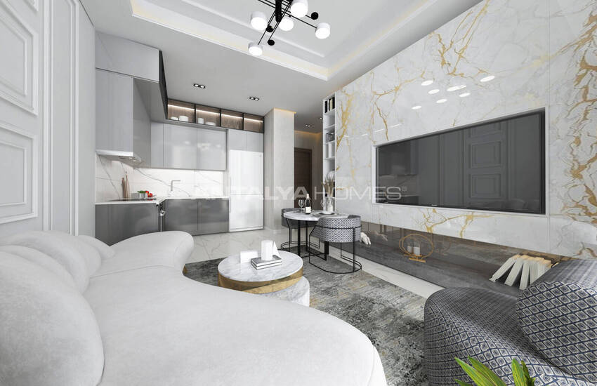 Квартиры с богатыми удобствами рядом с пляжем в Алании 25