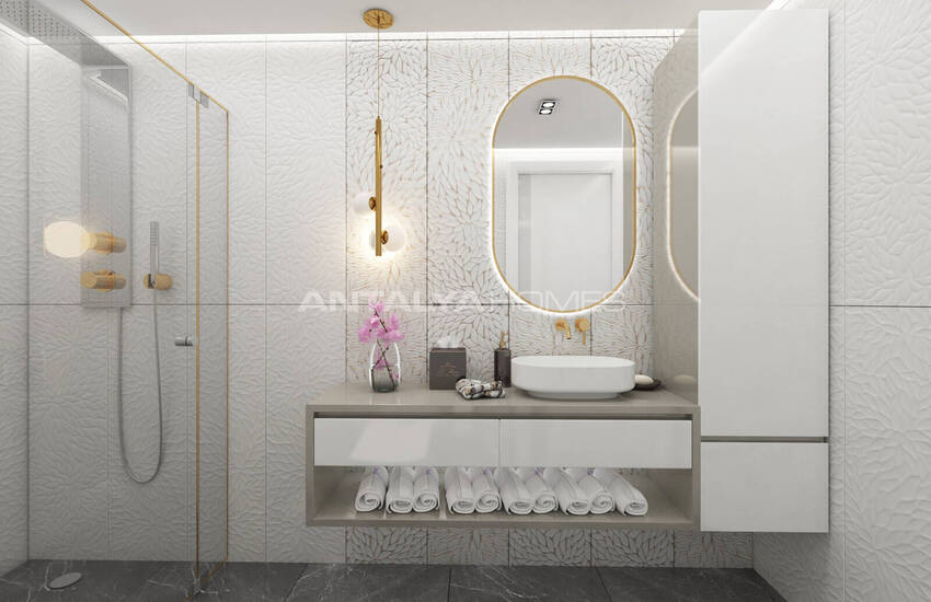 Квартиры с богатыми удобствами рядом с пляжем в Алании 34