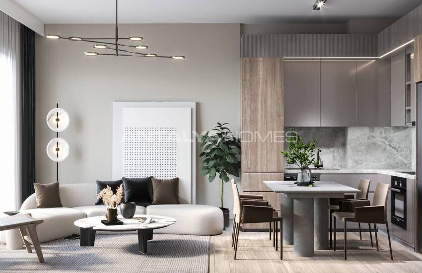 Стильная недвижимость в 4-х блочном комплексе в Анталии Кепез 15