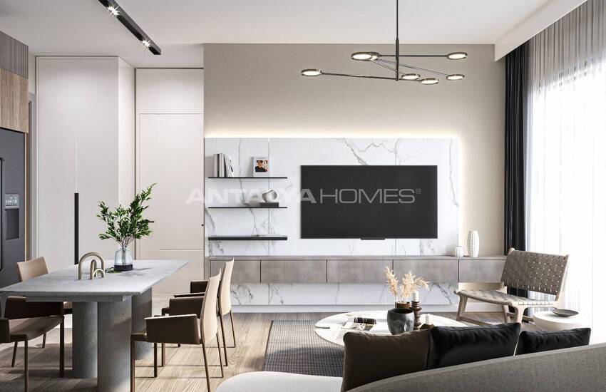 Стильная недвижимость в 4-х блочном комплексе в Анталии Кепез 16